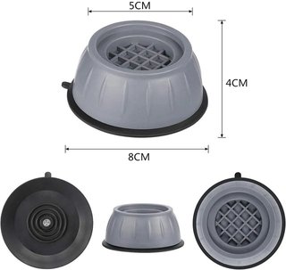 Set 4 Piedini Antivibrazione Lavatrice Gomma