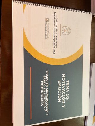 Temario impreso de “introducción a la psicología”