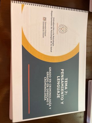 Temario impreso de “introducción a la psicología”