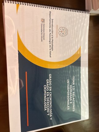 Temario impreso de “introducción a la psicología”