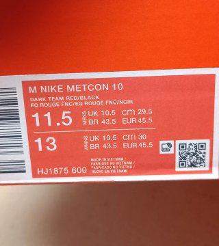 T45.5 envío incluido NIKE METCON 10