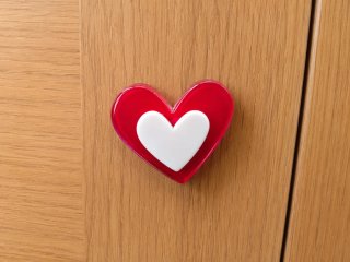 20 Pomos Corazón Metacrilato Rosa. Pre cio unidad