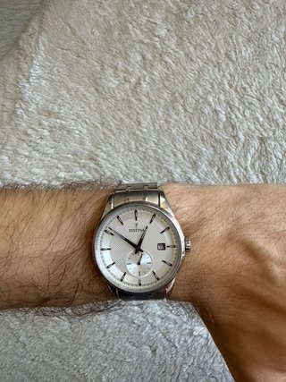 Festina Retro F20276/1 Reloj Plata y Blanco