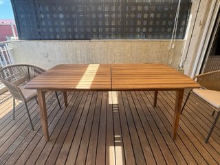 Mesa extensible madera terraza