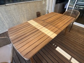 Mesa extensible madera terraza