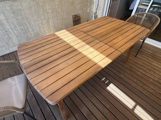 Mesa extensible madera terraza