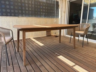 Mesa extensible madera terraza