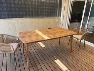 Mesa extensible madera terraza
