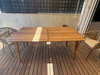 Mesa extensible madera terraza