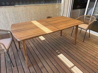 Mesa extensible madera terraza