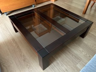 Mesa de centro madera y cristal