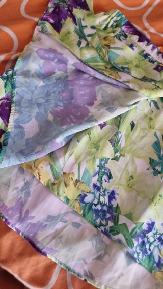 Falda Mango Estampada Flores Talla L