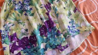 Falda Mango Estampada Flores Talla L