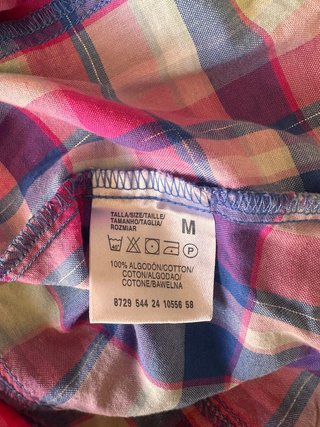 Camisa cuadros manga corta mujer Talla M