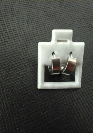 Pendientes Aros Plateados Anchos Acero