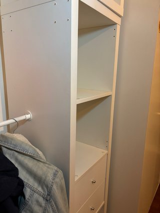 Mueble estantería blanco con 2 cajones