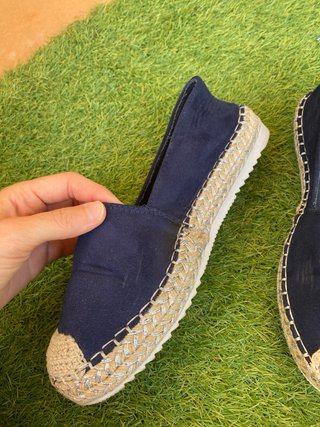 Zapatos planos azul marino suela esparto talla 38
