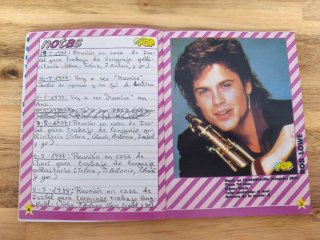 Libro personal de notas Super Pop años 80