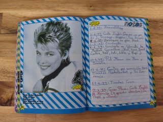 Libro personal de notas Super Pop años 80
