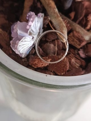 Anillo Flor Rosa con Brillantes