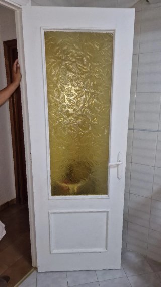 Puerta Interior Blanca con Cristal