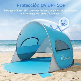 Tenda Spiaggia UPF 50+ 3-4 Persone Nuova