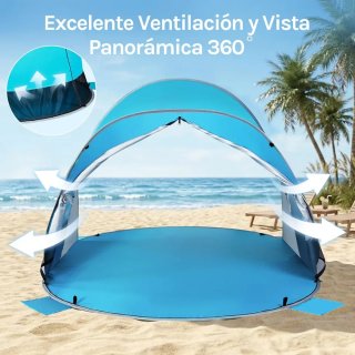 Tenda Spiaggia UPF 50+ 3-4 Persone Nuova