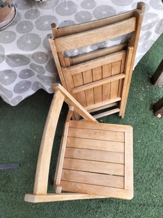 Sillas plegables de madera