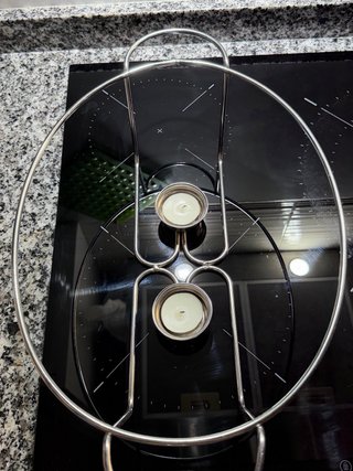 Fuente cerámica con tapa cristal