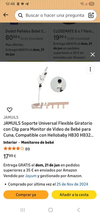 Cámara Vigilancia GHB Bebé + Monitor
