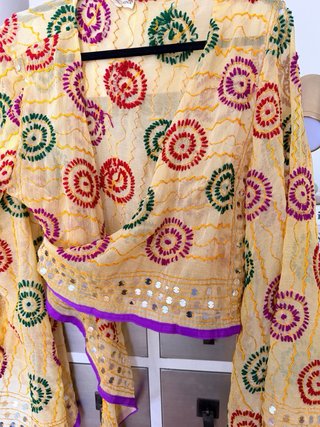 Kimono Hippie con abalorios Talla Única