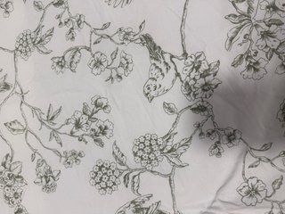 Juego funda nórdica pájaros y flores verde