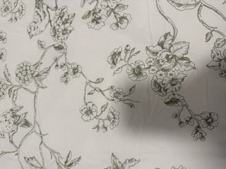 Juego funda nórdica pájaros y flores verde
