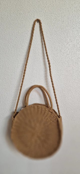 Bolso redondo rafia glöke multicolor