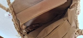 Bolso redondo rafia glöke multicolor