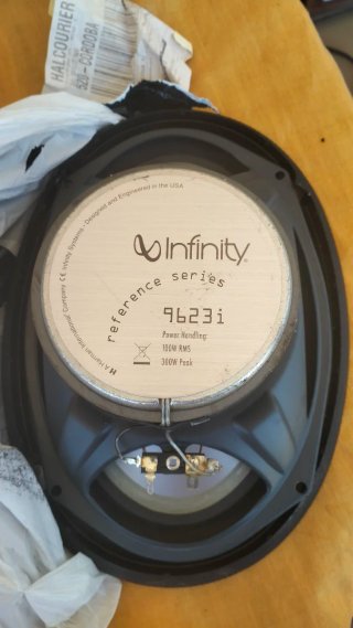 Altavoces Infinity Ovalados Negro/Plata