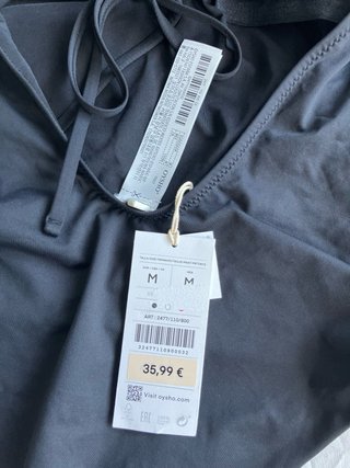 Bañador Oysho negro talla M con etiqueta