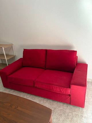 Sofá de 2 plazas rojo
