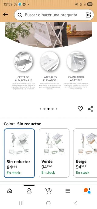 Bañera y Cambiador Bebé Plegable
