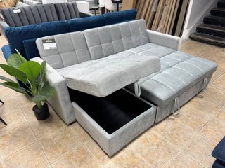 Liquidación Sofá Cama Gris Claro Reclinable