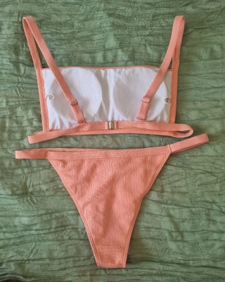 Bikini Talla L Naranja/Rosa