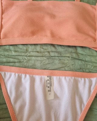 Bikini Talla L Naranja/Rosa