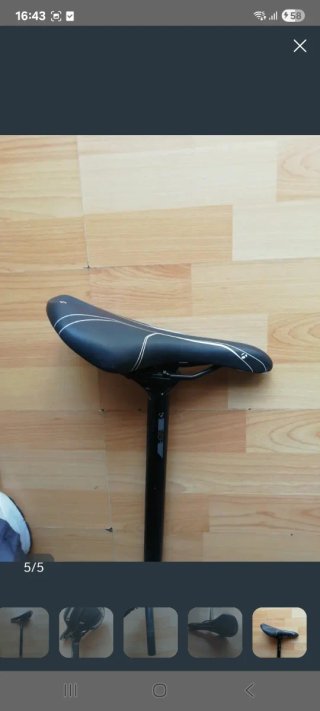Sillín de bicicleta negro