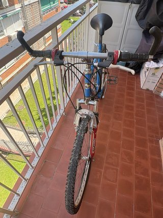 Bicicleta de montaña azul
