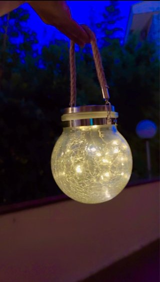 Lámpara Solar Decorativa Polar Glass