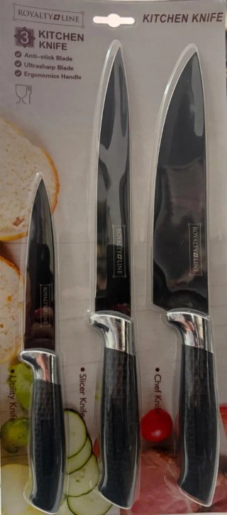 Set 3 Coltelli da Cucina Royalty Line