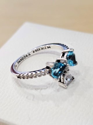 Anillo Pandora Lazo Azul Bridgerton Talla 54+caja