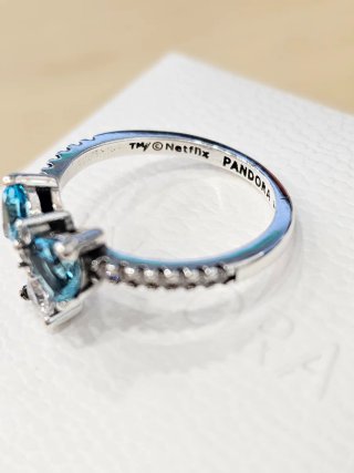 Anillo Pandora Lazo Azul Bridgerton Talla 54+caja