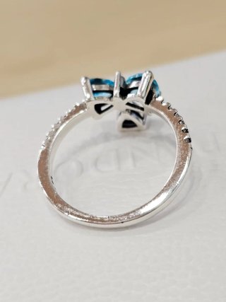 Anillo Pandora Lazo Azul Bridgerton Talla 54+caja