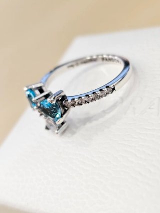 Anillo Pandora Lazo Azul Bridgerton Talla 54+caja